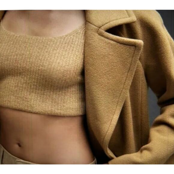 Everlane Beige Crop Top Tank Wool Blend Size XS - Picture 3 of 9